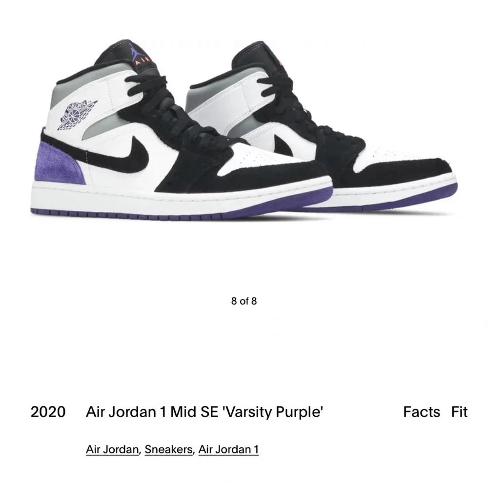 Air Jordan 1 Mid SE “Varsity Purple” - Picture 4 of 4